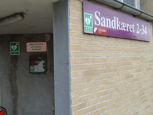Hjertestarter Sandkæret Højby